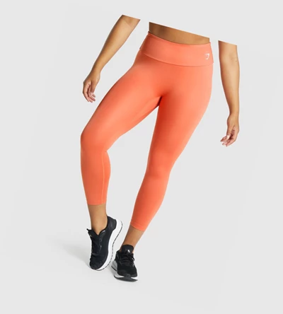 Gymshark Koulutus 7/8 High Waisted Naisten Leggingsit Oranssi | ZMAOTN782