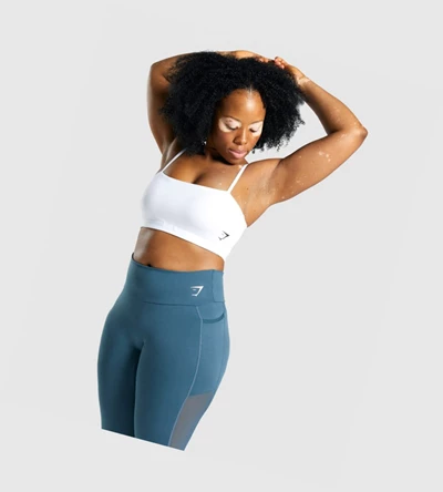 Gymshark Koulutus Bandeau Naisten Urheiluliivit Valkoinen | ECPSJZ563