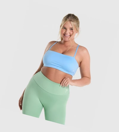 Gymshark Koulutus Bandeau Naisten Urheiluliivit Vaaleansininen | NBFSWC065