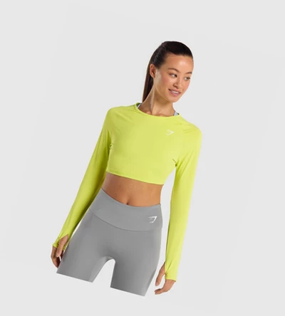 Gymshark Koulutus Crop Top Naisten T Paidat Keltainen | MZVIRC752