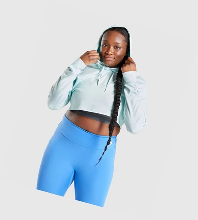 Gymshark Koulutus Cropped Naisten Vaatteet Vaaleanvihreä | SODENR190