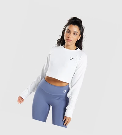 Gymshark Koulutus Cropped Villa Naisten Vaatteet Valkoinen | MXHFVL051