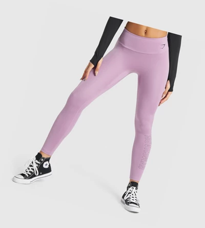 Gymshark Koulutus Graafinen High Waisted Naisten Leggingsit Violetit | BEFCAV682
