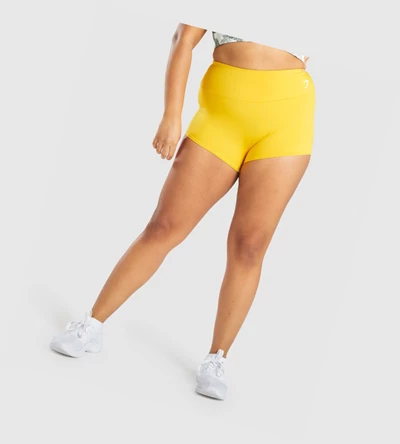 Gymshark Koulutus Lyhyt Length Naisten Shortsit Keltainen | WANRZM356