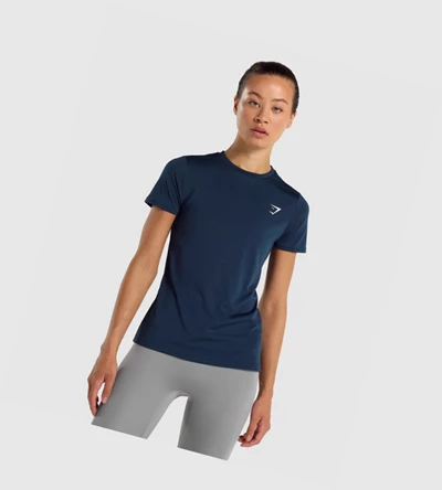 Gymshark Koulutus Naisten T Paidat Laivastonsininen | VZOWIL947