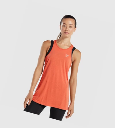 Gymshark Koulutus Oversized Naisten Hihaton Paita Oranssi | BMTLUF896