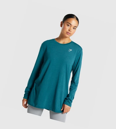Gymshark Koulutus Oversized Naisten T Paidat Turkoosi | HWGLUD172