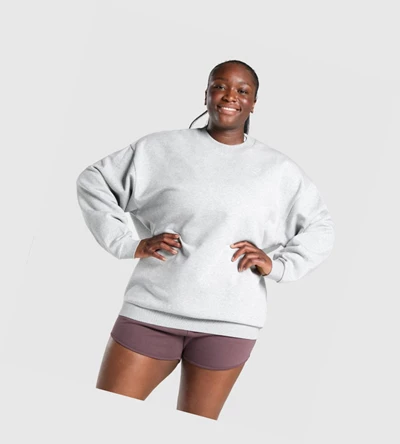 Gymshark Koulutus Oversized Sweatshirt Naisten Vaatteet Vaaleanharmaat | PLTRUX425