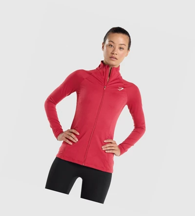 Gymshark Koulutus Zip Up Naisten Vaatteet Viininpunainen | SZVJHT320