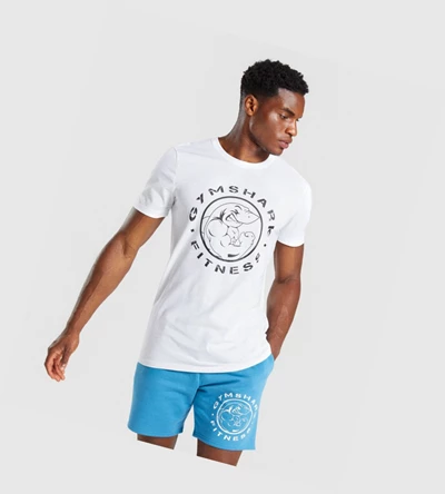 Gymshark Legacy Miesten T Paidat Valkoinen | LBSAET780