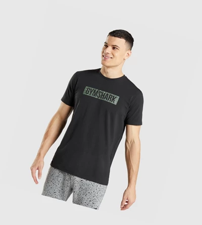 Gymshark Micro Print Block Infill Miesten T Paidat Mustat | BWELRP387