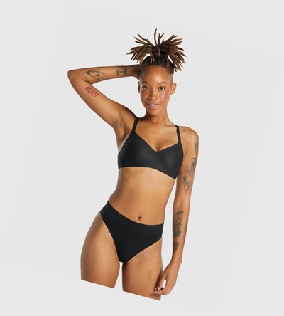 Gymshark Moulded Cup Bra Naisten Alusvaatteet Mustat | XVYQPR293