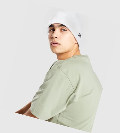 Gymshark New Era Sharkhead Cuff Knit Miesten Headband Valkoinen | XHJCMY085