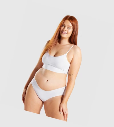 Gymshark No VPL Bralette Naisten Alusvaatteet Valkoinen | WARIVB069