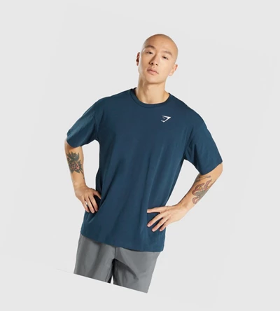 Gymshark Oversized Miesten T Paidat Laivastonsininen | ERJALX804
