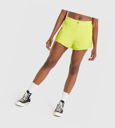 Gymshark Pulse 2 in 1 Naisten Shortsit Keltainen | BMDYRX328