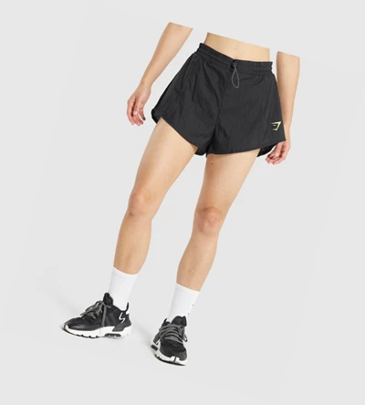 Gymshark Pulse 2 in 1 Naisten Shortsit Mustat | LXFRAH168