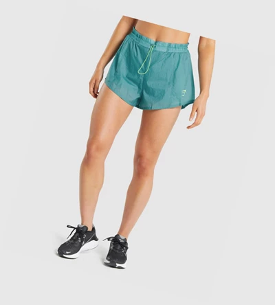 Gymshark Pulse 2 in 1 Naisten Shortsit Turkoosi | GYXRQF378