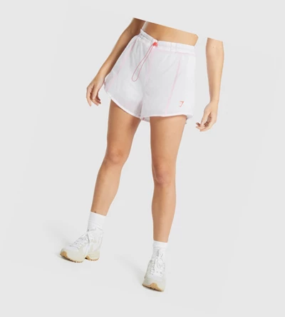 Gymshark Pulse 2 in 1 Naisten Shortsit Valkoinen | FVHWJN839