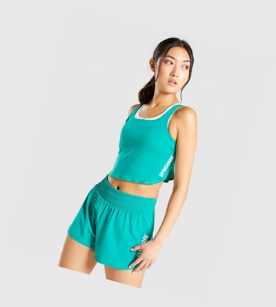 Gymshark Pulse Crop Top Naisten T Paidat Vihreä | YGEZNT105