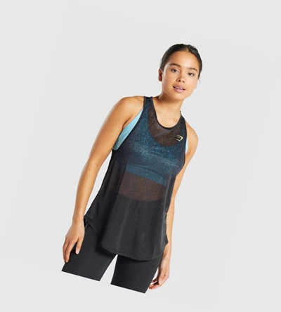 Gymshark Pulse Kevyet Naisten Hihaton Paita Mustat | HWEZAB360
