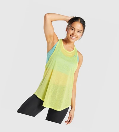 Gymshark Pulse Kevyet Naisten Hihaton Paita Keltainen | RUSHCE794