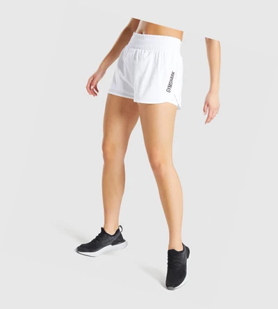 Gymshark Pulse Mid Rise Naisten Shortsit Valkoinen | CYTJAP563