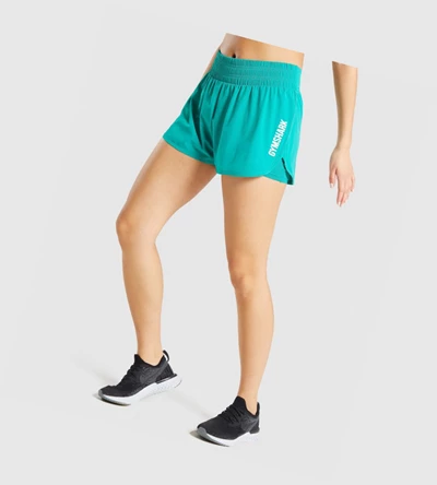 Gymshark Pulse Mid Rise Naisten Shortsit Vihreä | VNKQBM163