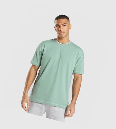 Gymshark Recess Miesten T Paidat Sininen Valkoinen | WYCKIO128