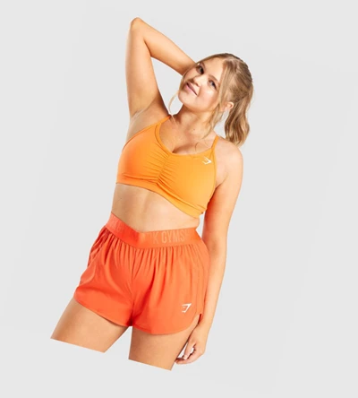 Gymshark Ruched Koulutus Naisten Urheiluliivit Oranssi | YUZQWM064