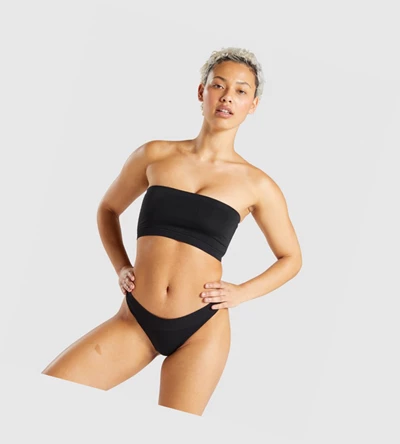 Gymshark Seamless Bandeau Naisten Alusvaatteet Mustat | FSMTPD623