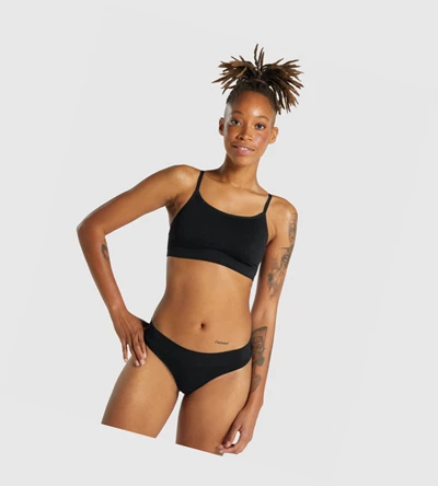 Gymshark Seamless High Neck Bralette Naisten Alusvaatteet Mustat | GOSYUQ057