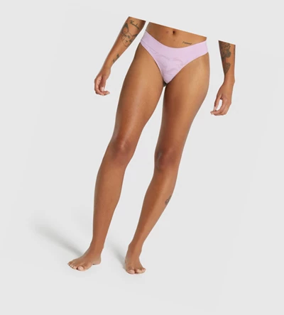 Gymshark Seamless Low Rise Ranne Naisten Alusvaatteet Vaaleanpinkki | PFYBHD082