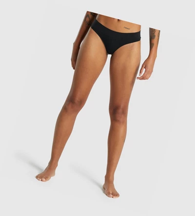 Gymshark Seamless Low Rise Ranne Naisten Alusvaatteet Mustat | ROCSBZ081