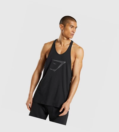 Gymshark Sharkhead Infill Miesten Hihaton Paita Mustat | FONWTZ532