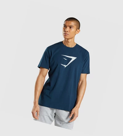 Gymshark Sharkhead Infill Miesten T Paidat Laivastonsininen | BGQKOD451