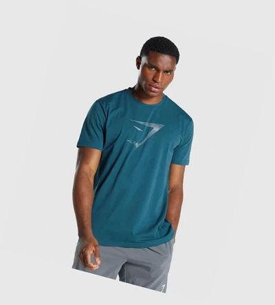 Gymshark Sharkhead Infill Miesten T Paidat Turkoosi | BHSDQN176