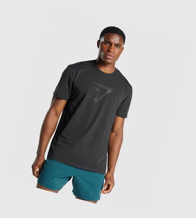 Gymshark Sharkhead Infill Miesten T Paidat Mustat | DPWCGK368