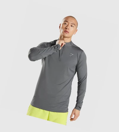 Gymshark Speed 1/4 Zip Miesten Vaatteet Harmaat | VMLFOD083