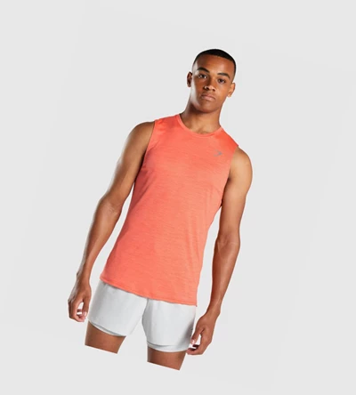 Gymshark Speed Miesten Hihaton Paita Oranssi | RXGWIJ781