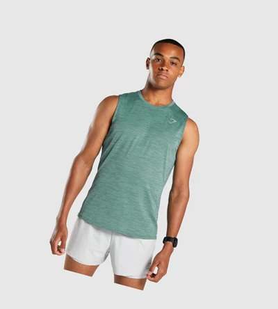 Gymshark Speed Miesten Hihaton Paita Tummanvihreä | QXIWZB198