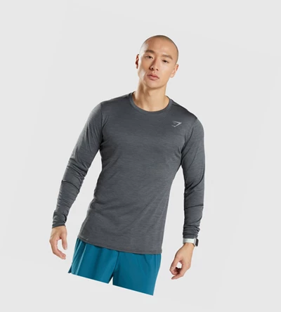 Gymshark Speed Miesten T Paidat Mustat Harmaat | OXADGH297