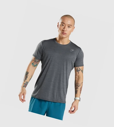 Gymshark Speed Miesten T Paidat Mustat Harmaat | YRBQWM406