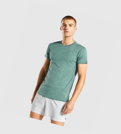 Gymshark Speed Miesten T Paidat Tummanvihreä | FMNRBG734