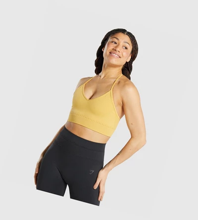 Gymshark Studio Seamless Naisten Urheiluliivit Keltainen | EDWGNL935