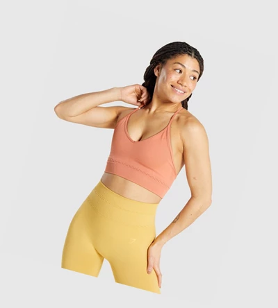 Gymshark Studio Seamless Naisten Urheiluliivit Oranssi | OPINFD780