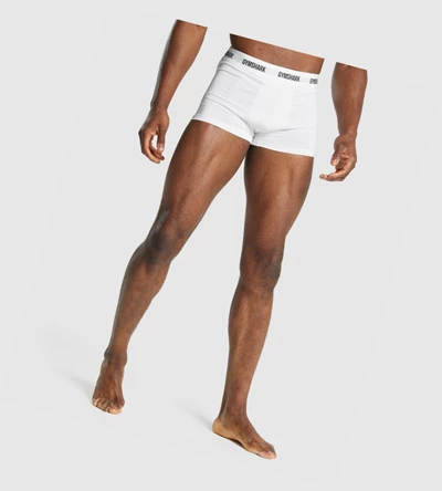 Gymshark Trunk 2pk Miesten Alusvaatteet Valkoinen | 758AIJLWM