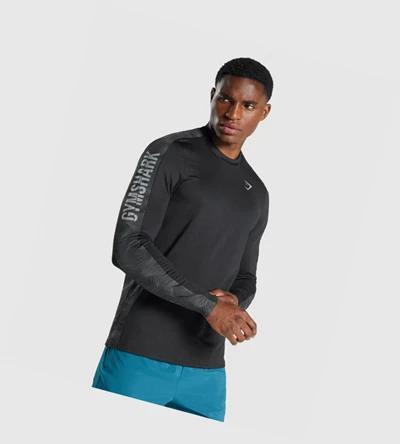 Gymshark Urheilu Crew Miesten T Paidat Mustat | OPCQDS587