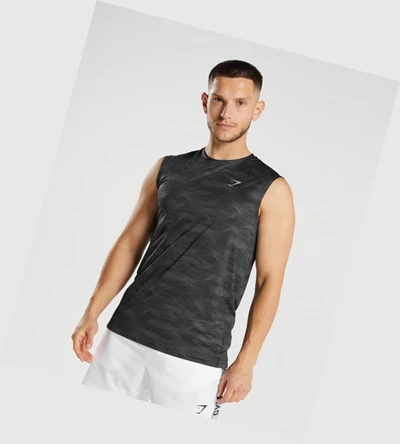 Gymshark Urheilu Miesten Hihaton Paita Mustat | HOZENA532