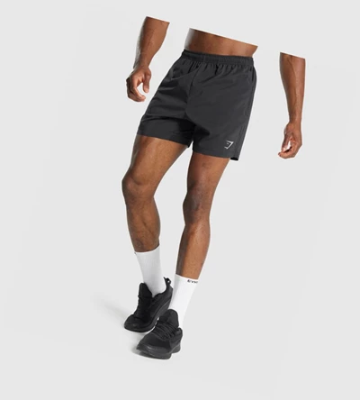 Gymshark Urheilu Miesten Shortsit Mustat | TUDSBH804